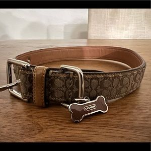 Coach authentic dog collar